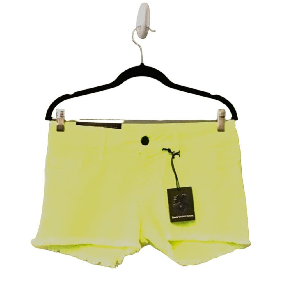 Black Orchid Los Angeles Neon Yellow Cut Off‎ Denim Shorts Size 27